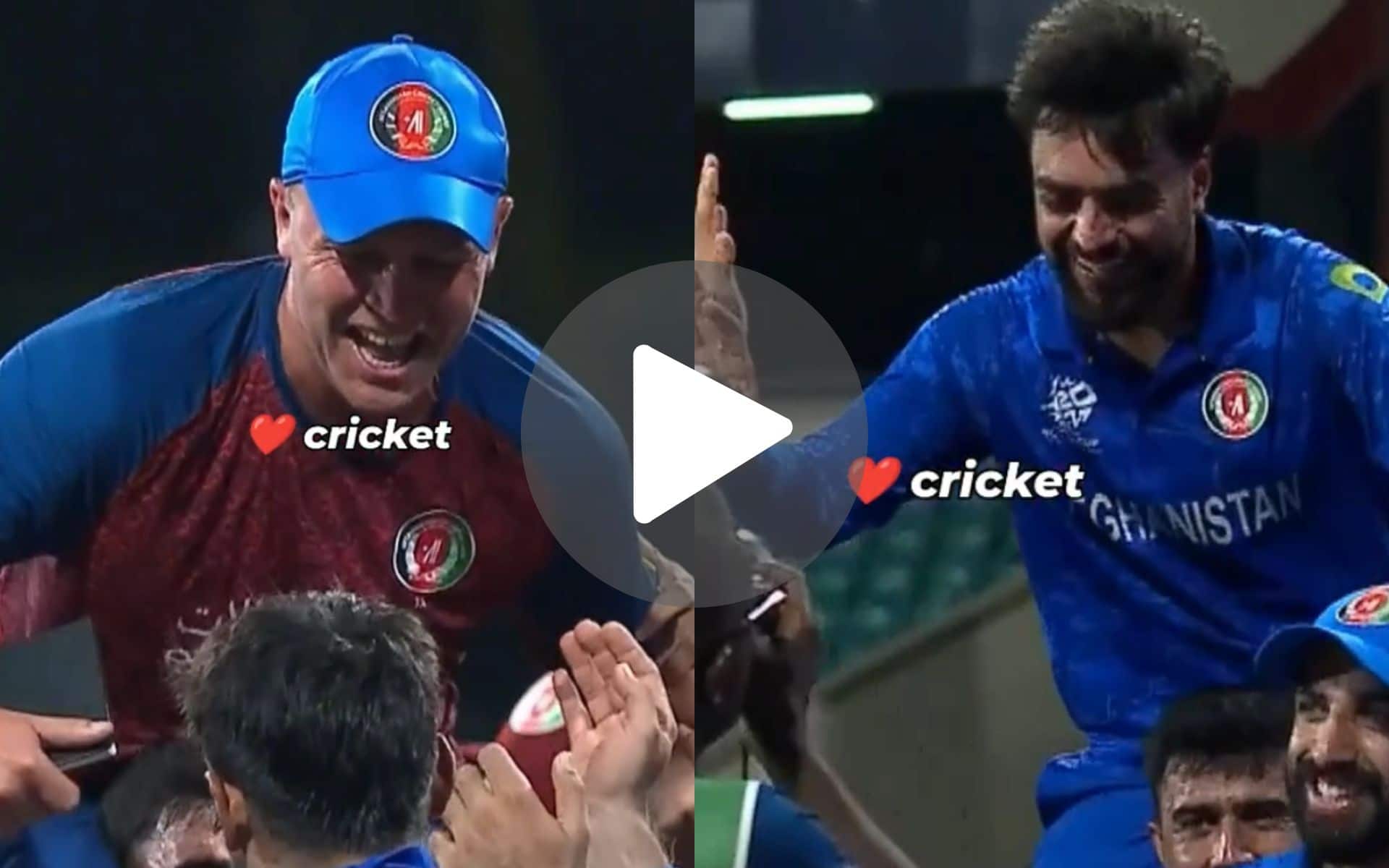 [Watch] AFG Players Give 'Lap Of Honour' To Rashid Khan, Trott By Hoisting On Shoulders